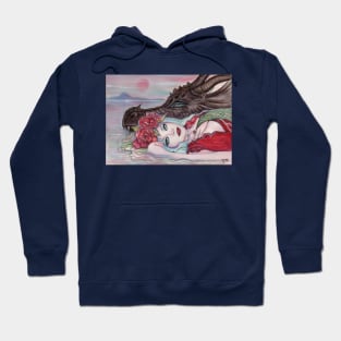 Dragon and princess art by Renee Lavoie Hoodie